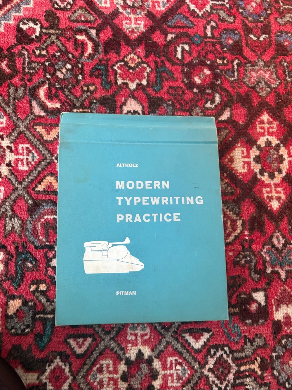 VTG MCM 1960’s Retro Altholz Modern Typewriting Practice 1962 Blue Silver OS
